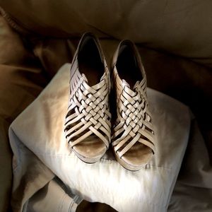 Chocolat Blu tan wedges. Good used condition. Size 8.5